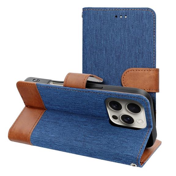 Etui z klapką na iPhone 16 PRO Jeans Book niebieskie