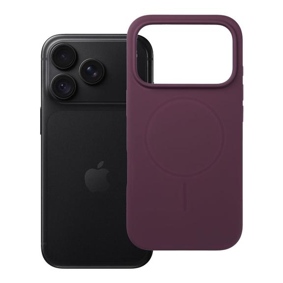 Etui na iPhone 18 Pro / 17 Pro Silicone 2mm (big hole) zgodne z MagSafe burgundowy