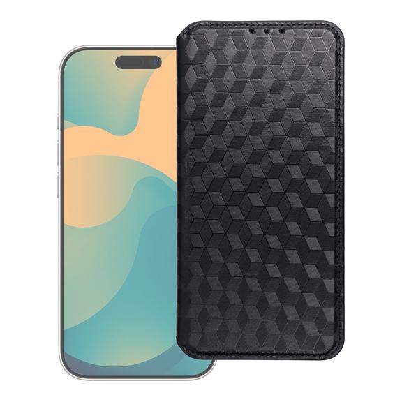 Etui z klapką na Motorola G17 POWER Cubic Book czarne