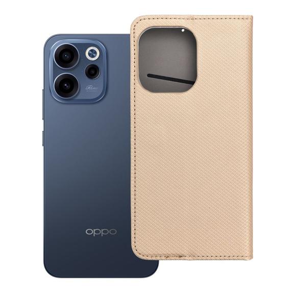 Etui z klapką na Oppo Reno 15 Smart Case Book złote
