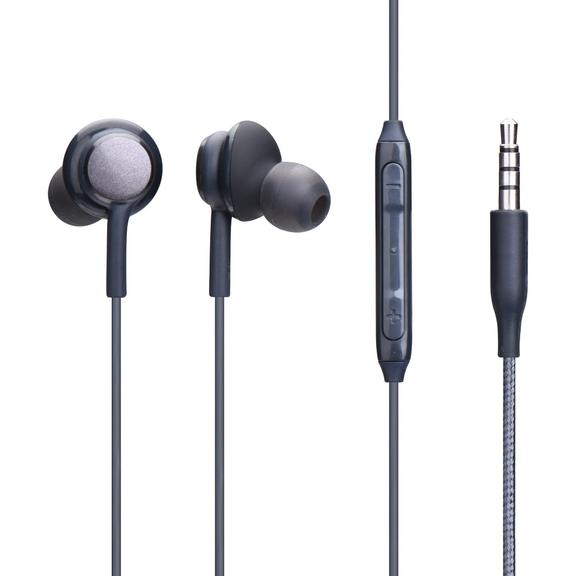 Słuchawki przewodowe Jack 3,5 mm z mikrofonem PERFECT czarne