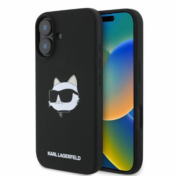 KARL LAGERFELD futerał do IPHONE 16 kompatybilny z MagSafe KLHMP16SSCHPPLK (Sil Choupette Head Print) czarny