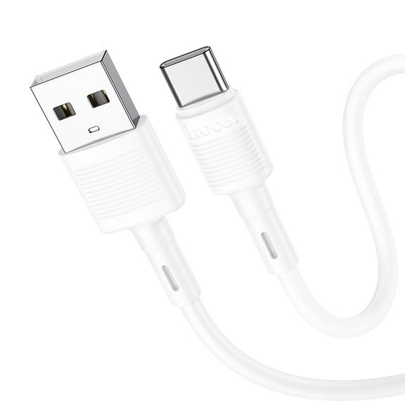Kabel USB A do USB C Hoco 3A 1 m X83 biały