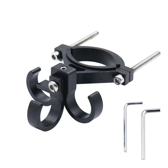 Hak uchwyt na zakupy potrójny do roweru / hulajnogi aluminiowy FS366-001 czarny