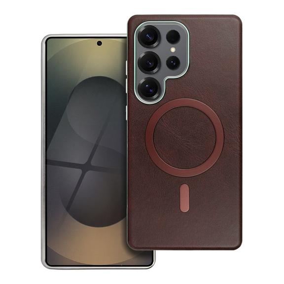 Futerał do Samsung A17 Gentleman Mag Cover zgodny z MagSafe brązowy