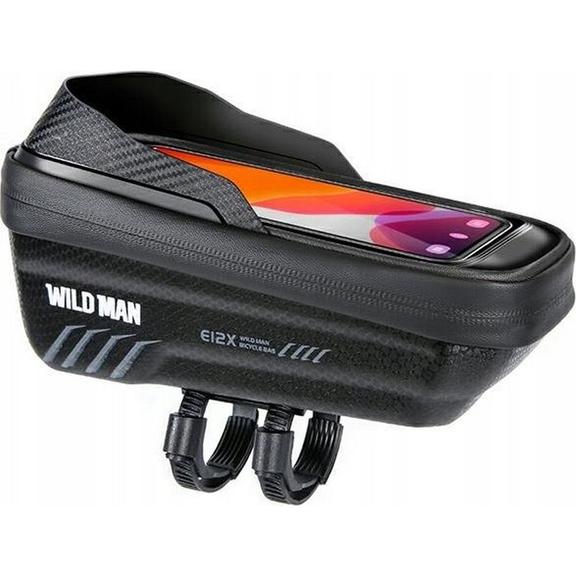 WILDMAN sakwa rowerowa na ramę na zamek 1L (4" - 7") E12X czarna