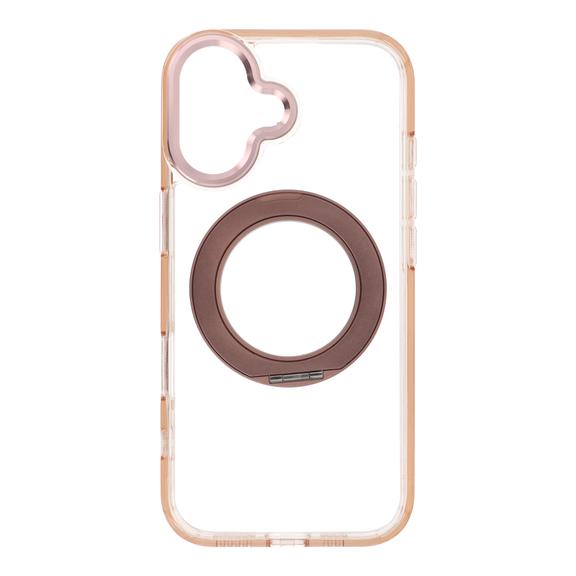 Etui na iPhone 17 Frame Circle Stand zgodne z MagSafe złote