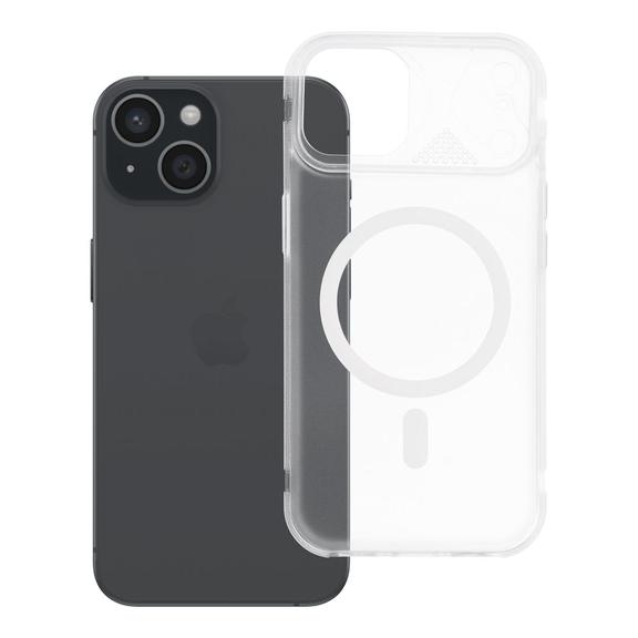 Etui na iPhone 15 Aurora zgodne z MagSafe białe