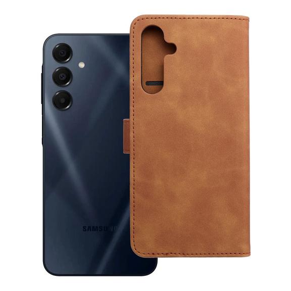 Etui z klapką na Samsung A16 5G Tender Book brązowe
