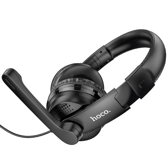 Słuchawki przewodowe nauszne Jack 3,5 mm Hoco W103 czarne