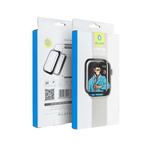 Szkło Hartowane 5D Mr. Monkey Glass - do Apple Watch 7 / 8 / 9 45MM czarny (Anti-Static Strong HD)