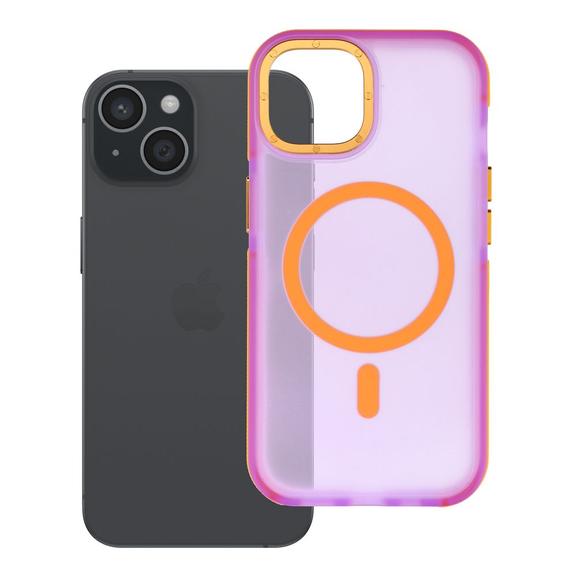 Etui na iPhone 15 Forcell F-Protect Vivid Premium zgodne z MagSafe fioletowe 0INT