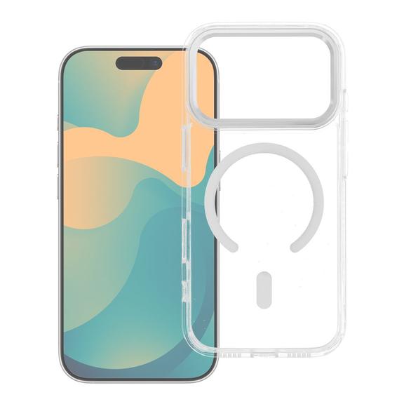 Etui na iPhone 17 Pro / 18 Pro (low camera edge) Frame Clear Hybrid Mag Cover zgodny z MagSafe transparentne