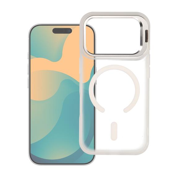 Etui na iPhone 18 Pro Max / 17 Pro Max Forcell F-Protect Shadow Stand Premium zgodne z MagSafe srebrne 0INT