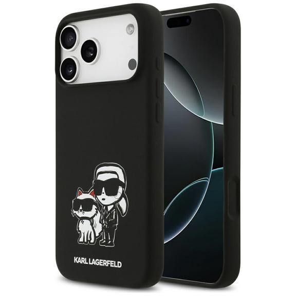 KARL LAGERFELD futerał do IPHONE 17 Pro Max kompatybilny z MagSafe KLHMP17XSKCGRGOK (Silicone W/ K&C Sketch & Logo) czarny