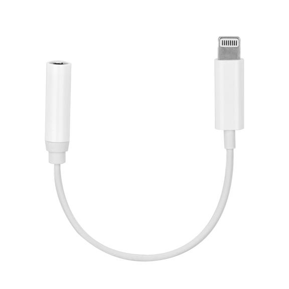 Adapter AUX Lightning (męski) do Jack 3,5 mm (żeński) biały