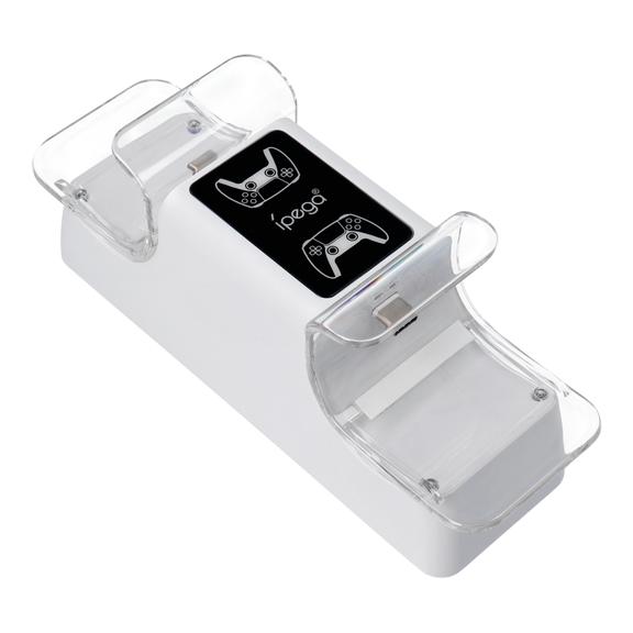 Stacja ładująca podwójna do padów PS5 DualSense iPega P5003 biała