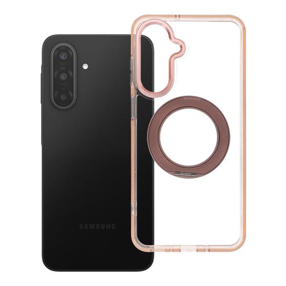 Etui na Samsung A17 / A18 Frame Circle Stand zgodne z MagSafe złote