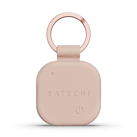 Lokalizator zgodny z Apple Find My Satechi w formie bleroka ze skóry wegańskiej ST-LKCFR desert rose