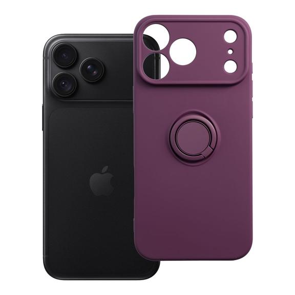 Etui na iPhone 18 Pro Max / 17 Pro Max Silicone Ring burgundowy
