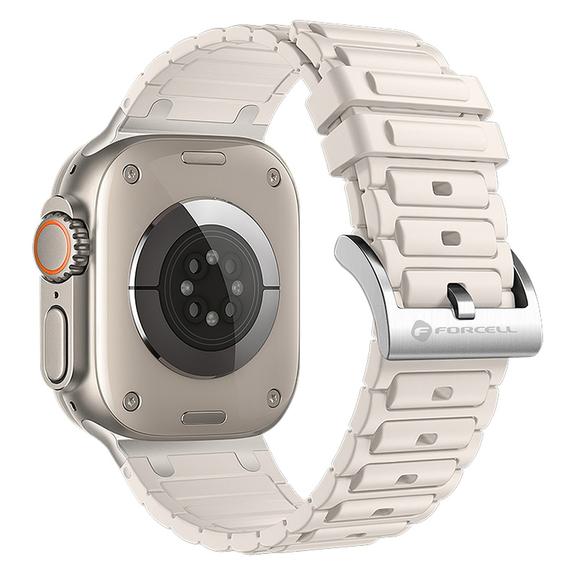 Pasek do Apple Watch Forcell F-Design FA06 dziurki silikon 38 / 40 / 41 mm biały