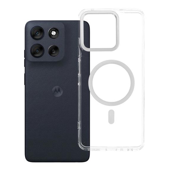Futerał do Motorola G56 Frame Clear Hybrid Mag Cover zgodny z MagSafe transparentny
