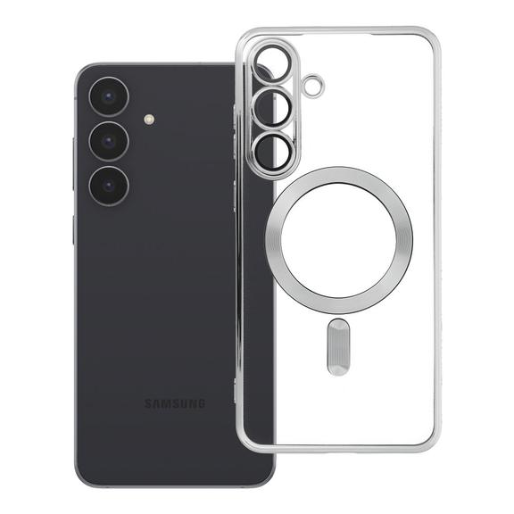 Etui na Samsung S25 FE Electro Mag Cover zgodne z MagSafe srebrne