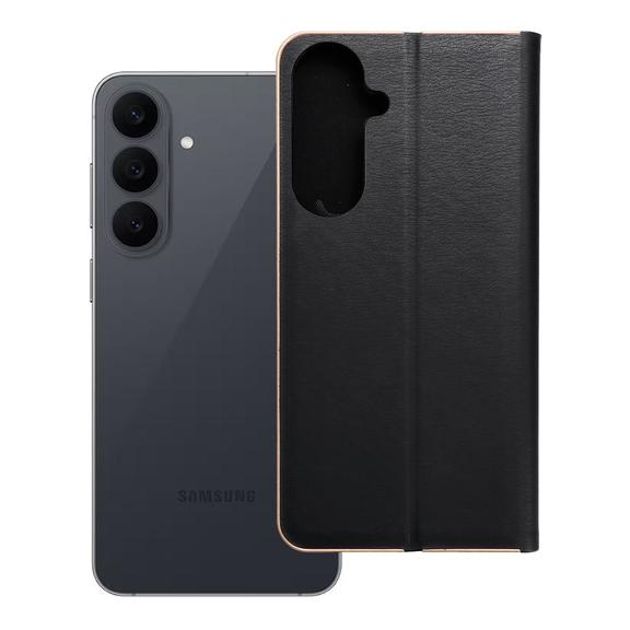 Etui z klapką na Samsung S26 FE Luna Book Gold czarne