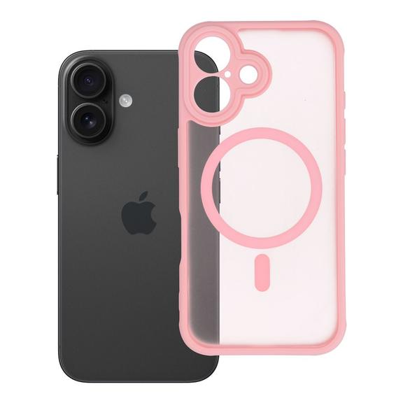 Etui na iPhone 16 Full Matte Mag Cover zgodne z MagSafe jasnoróżowy