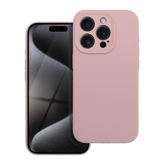 Etui na iPhone 15 PRO Silicone Premium pudrowy róż