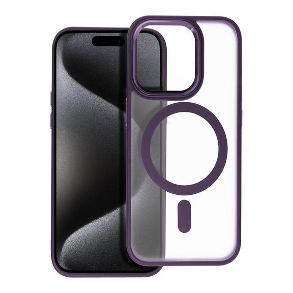 Futerał MATTE MAG COVER kompatybilny z MagSafe do IPHONE 15 Pro fioletowy
