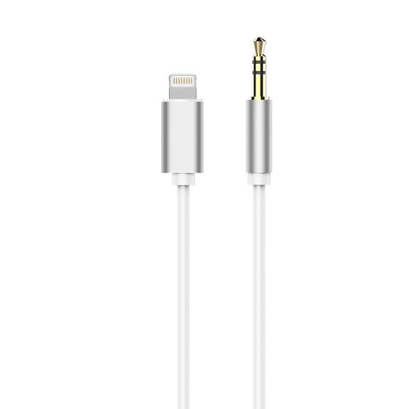 Kabel AUX Lightning (męski) do Jack 3,5 mm (męski) biały