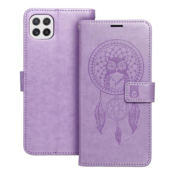 Etui z klapką na Samsung A22 5G Mezzo Book łapacz snów fioletowe