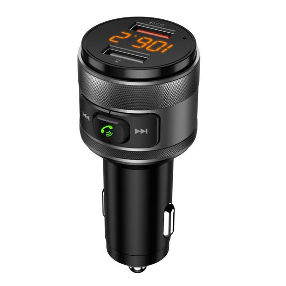 ART transmiter FM bluetooth 5.0 + 2 x USB A QC3.0 FM-57 czarny