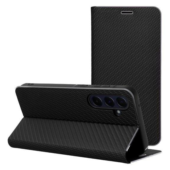Etui z klapką na Samsung S26 FE Luna Book Carbon czarne