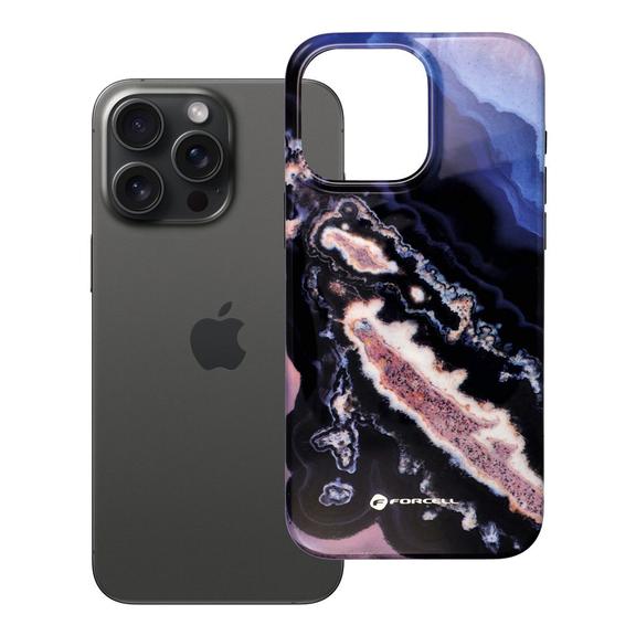 Etui na iPhone 15 PRO MAX Forcell F-Protect Mirage zgodne z MagSafe Military Drop-Test gold island