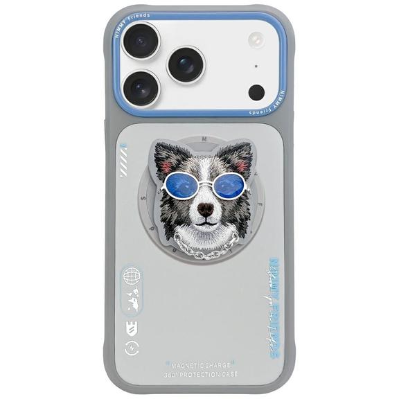 NIMMY futerał GLASSES COOL DOG kompatybilny z MagSafe do IPHONE 17 Pro szary