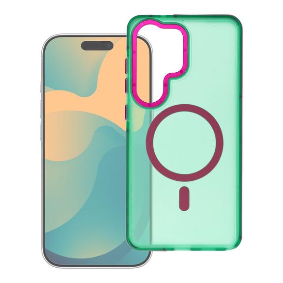 Etui na Samsung S26 Forcell F-Protect Vivid Premium zgodne z MagSafe zielone 0INT