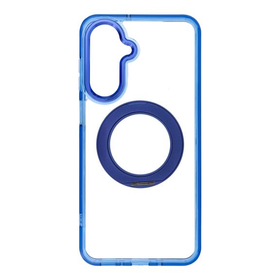 Etui na Samsung A17 / A18 Frame Circle Stand zgodne z MagSafe granatowe