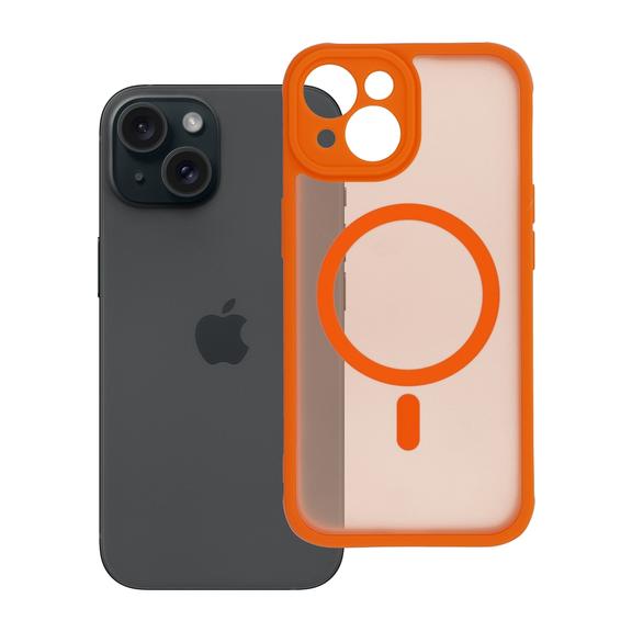 Etui na iPhone 15 Full Matte Mag Cover zgodne z MagSafe pomarańczowe