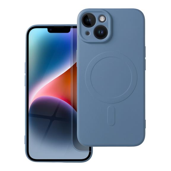 Etui na iPhone 14 Silicone Mag Cover zgodne z MagSafe (camera protection) niebieskie