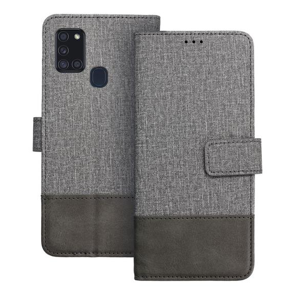 Etui z klapką na Samsung A21s Gomma Book szare