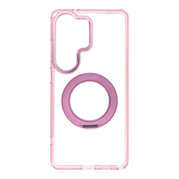 Etui na Samsung S26 Ultra Frame Circle Stand zgodne z MagSafe różowe