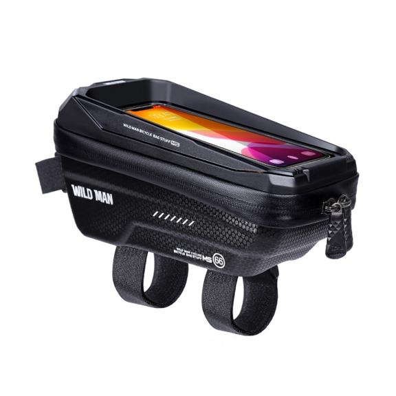 WILDMAN sakwa rowerowa na ramę na zamek 1,2L (4" - 7") MS66 czarna