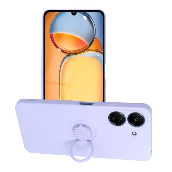Futerał do Xiaomi Redmi 13C / Poco C65 Silicone Ring fioletowy