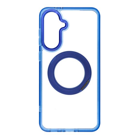 Etui na Samsung A56 Frame Circle Stand zgodne z MagSafe granatowe