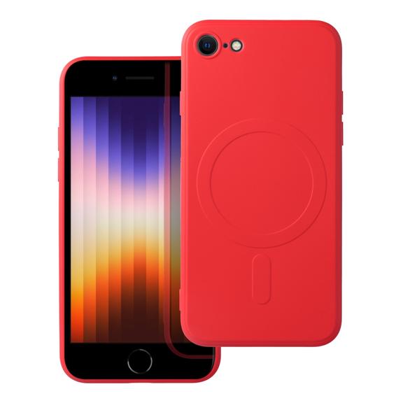 Etui na iPhone 7 / 8 / SE 2020 / SE 2022 Silicone Mag Cover zgodne z MagSafe (camera protection) czerwone