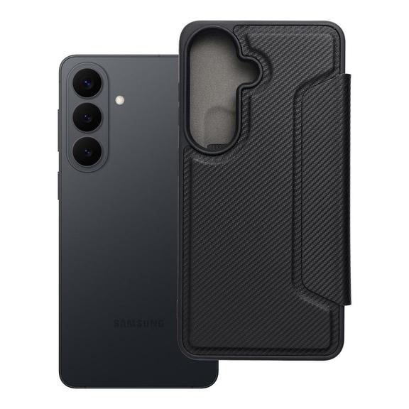 Etui z klapką na Samsung S26 Razor Book czarne