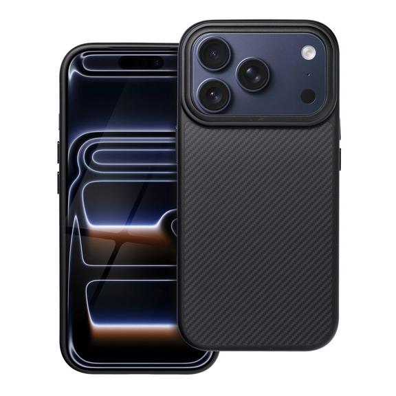 Etui na iPhone 17 Pro / 18 Pro (low camera edge) Carbon Elite Mag Cover zgodne z MagSafe czarne