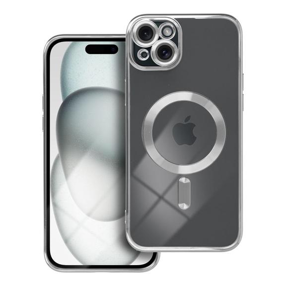 Futerał do iPhone 15 PLUS Electro Mag Cover zgodny z MagSafe srebrny